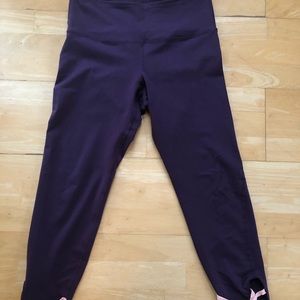 High-waisted rich purple workout leggings